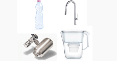 Carafe filtrante, Eau en bouteille plastique